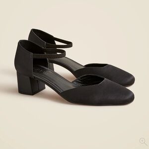 *NEW* J. Crew Mollie elastic-strap heels in black (brand new w/box)
